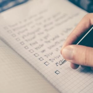Organized checklist representing a well-structured contact record