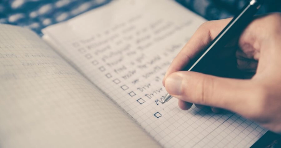 Organized checklist representing a well-structured contact record