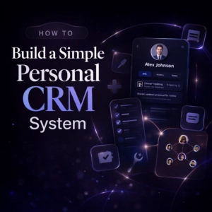 graphic mentioning how to build a personal crm sytem