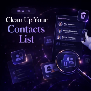 cleaning up contact list graphic