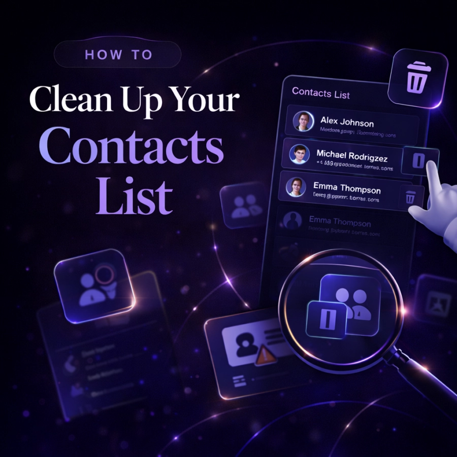 cleaning up contact list graphic