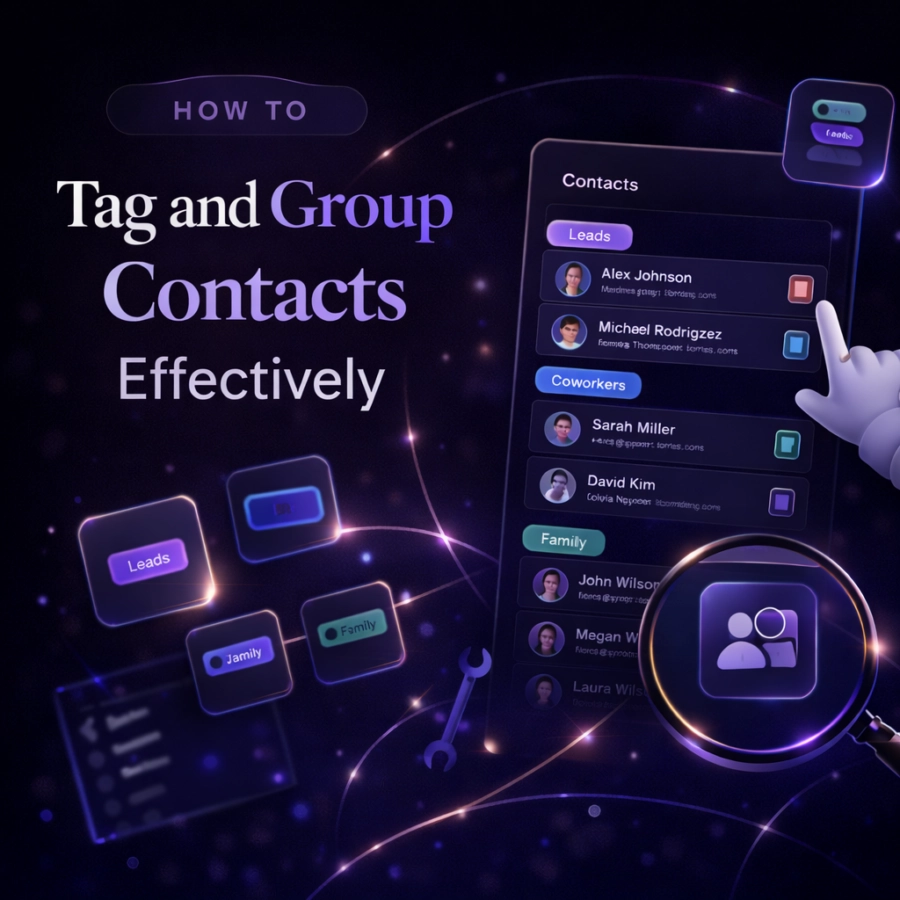 a graphic depicting how to tag iPhone contacts