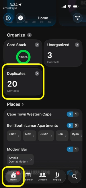 image of dextr home screen highlighting the duplicates feature which is titles as duplicates